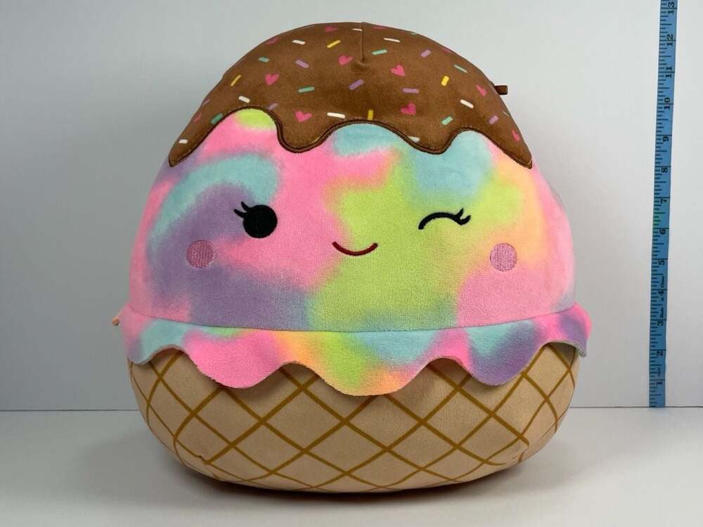 Squishmallows Glady the Rainbow Ice Cream Cone Plush